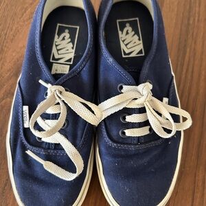 Vans Dark Blue Canvas Shoes, classic unisex canvases